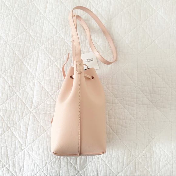 NEW MANSUR GAVRIEL Mini Saffiano Leather Bucket Bag Dahlia Pink NWT - Picture 7 of 11